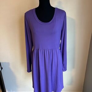 Purple Long Sleeve Dress